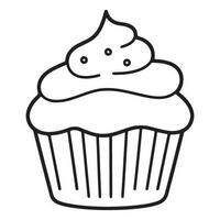 bocadillo mollete icono sencillo pastel comida vector