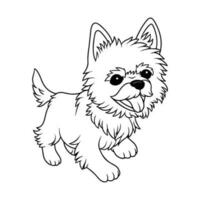 Affenpinscher, mano dibujado dibujos animados personaje, perro icono. vector