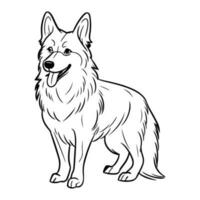 Belgian shepherd, hand drawn cartoon character, dog icon. vector