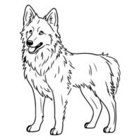 Belgian shepherd, hand drawn cartoon character, dog icon. vector