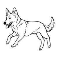 Belgian shepherd, hand drawn cartoon character, dog icon. vector