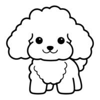 Bichon Frise, hand drawn cartoon character, dog icon. vector