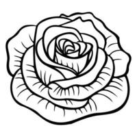 Rosa icono, sencillo Rosa florecer ilustración. vector