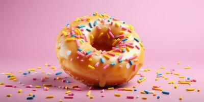 Sweet donuts. Sweet food. Generative AI photo
