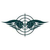 Bird wings illustration logo. vector