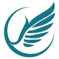 Bird wings illustration logo. vector