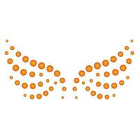 Round shape bird wing vector