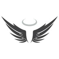ángel alas logo vector