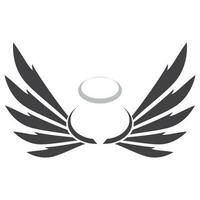 Angel wings logo vector