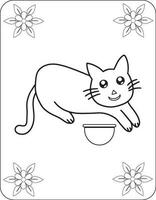 Animals Drinking Water, Animals Vector, Animals illustration, Animals Coloring pages, Black and white vector