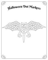 Halloween Dot Marker Coloring Pages For Kids. Dot Marker for Kids. Halloween Coloring Pages. Halloween Dot Marker for Kids vector