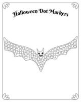 Halloween Dot Marker Coloring Pages For Kids. Dot Marker for Kids. Halloween Coloring Pages. Halloween Dot Marker for Kids vector