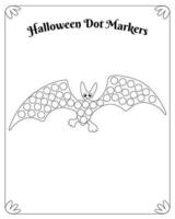 Halloween Dot Marker Coloring Pages For Kids. Dot Marker for Kids. Halloween Coloring Pages. Halloween Dot Marker for Kids vector