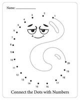 Cute Alphabet Dot To Dot Connect, Coloring Pages for kids, Activity Book, Alphabet for Kids vector