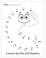 Cute Alphabet Dot To Dot Connect, Coloring Pages for kids, Activity Book, Alphabet for Kids vector