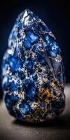 Photo of the mineral stone sodalite close-up, macro.