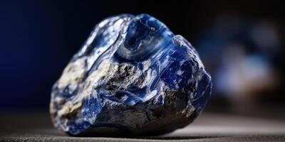 Photo of the mineral stone sodalite close-up, macro.