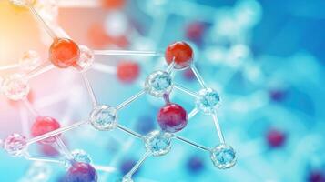 Medical studies of molecular structures. Science in the service of human. Technologies of the future in our life. molecule of medicine model, illustration photo