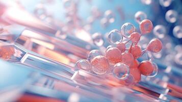 Medical studies of molecular structures. Science in the service of human. Technologies of the future in our life. molecule of medicine model, illustration photo