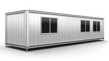 Mobile office buildings or container site office for construction site. Shipping container. Portable house and office cabins,Generative AI illustration photo