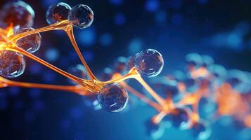 Medical studies of molecular structures. Science in the service of human. Technologies of the future in our life. molecule of medicine model, illustration photo