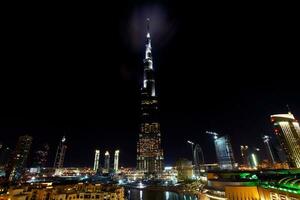 Dubai downtown at night photo