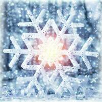 Beautiful shiny snowflake photo