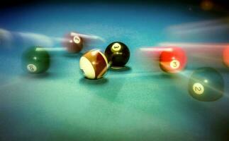 Billiard table vintage background photo