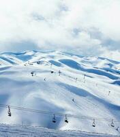 Winter mountain ski resort photo