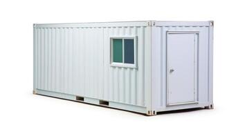 Mobile office buildings or container site office for construction site. Shipping container. Portable house and office cabins, illustration photo