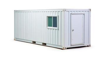 Mobile office buildings or container site office for construction site. Shipping container. Portable house and office cabins,Generative AI illustration photo