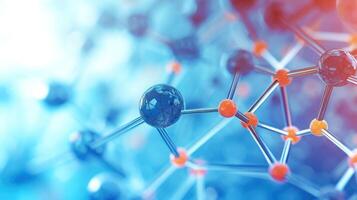 Medical studies of molecular structures. Science in the service of human. Technologies of the future in our life. molecule of medicine model, illustration photo