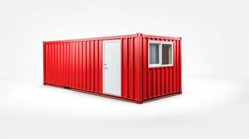 Mobile office buildings or container site office for construction site. Shipping container. Portable house and office cabins, illustration photo