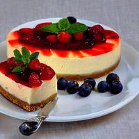 Sweet cake dessert plate with chocolate indulgence photo