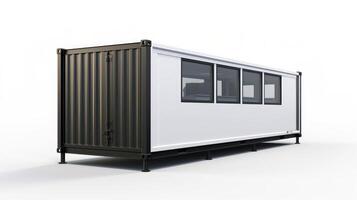 Mobile office buildings or container site office for construction site. Shipping container. Portable house and office cabins, illustration photo