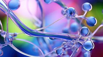 Medical studies of molecular structures. Science in the service of human. Technologies of the future in our life. molecule of medicine model, illustration photo