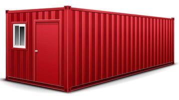 Mobile office buildings or container site office for construction site. Shipping container. Portable house and office cabins, illustration photo