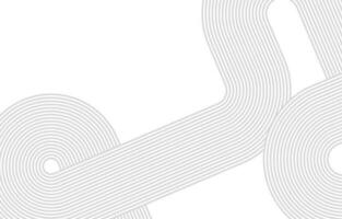 Abstract white color horizontal banner background with circle lines vector