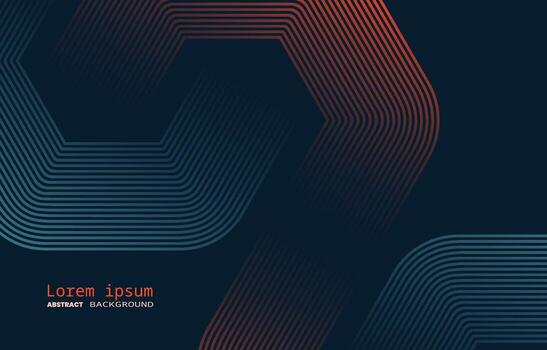 Abstract color horizontal banner background with circle lines vector