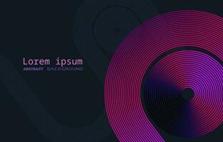 Abstract color horizontal banner background with circle lines vector