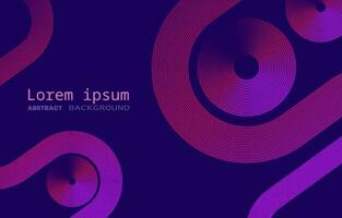 Abstract color horizontal banner background with circle lines vector