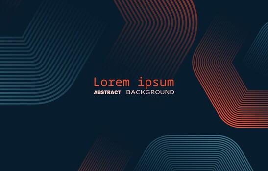 Abstract color horizontal banner background with circle lines vector