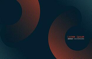 Abstract color horizontal banner background with circle lines vector