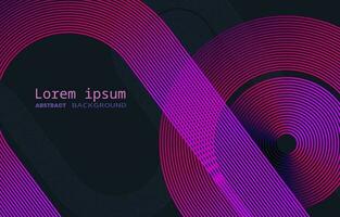 Abstract color horizontal banner background with circle lines vector