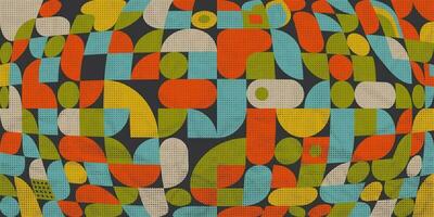 Brutalism simple geometric pattern background vector