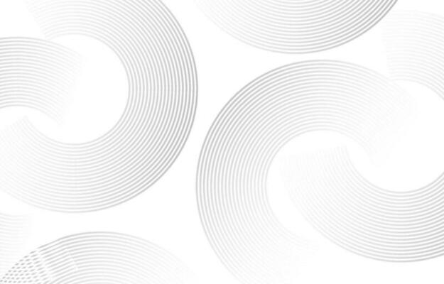 Abstract white color horizontal banner background with circle lines