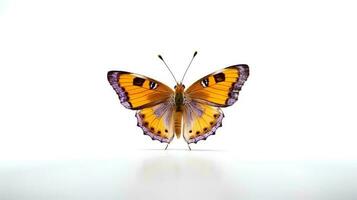 Photo of a butterfly on white background. Generative AI