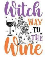 witch way to the wine vector