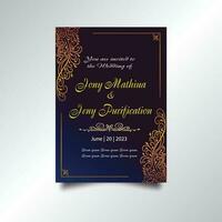 Luxury vintage golden vector invitation card template