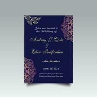 Luxury wedding invitation card design set. Luxury vintage golden vector invitation card template